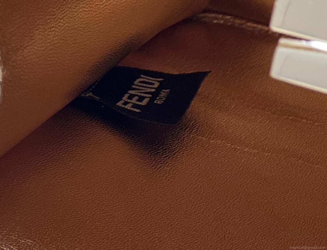 Fendi 8BN327 Peekaboo ISeeU Small Gold leather bag