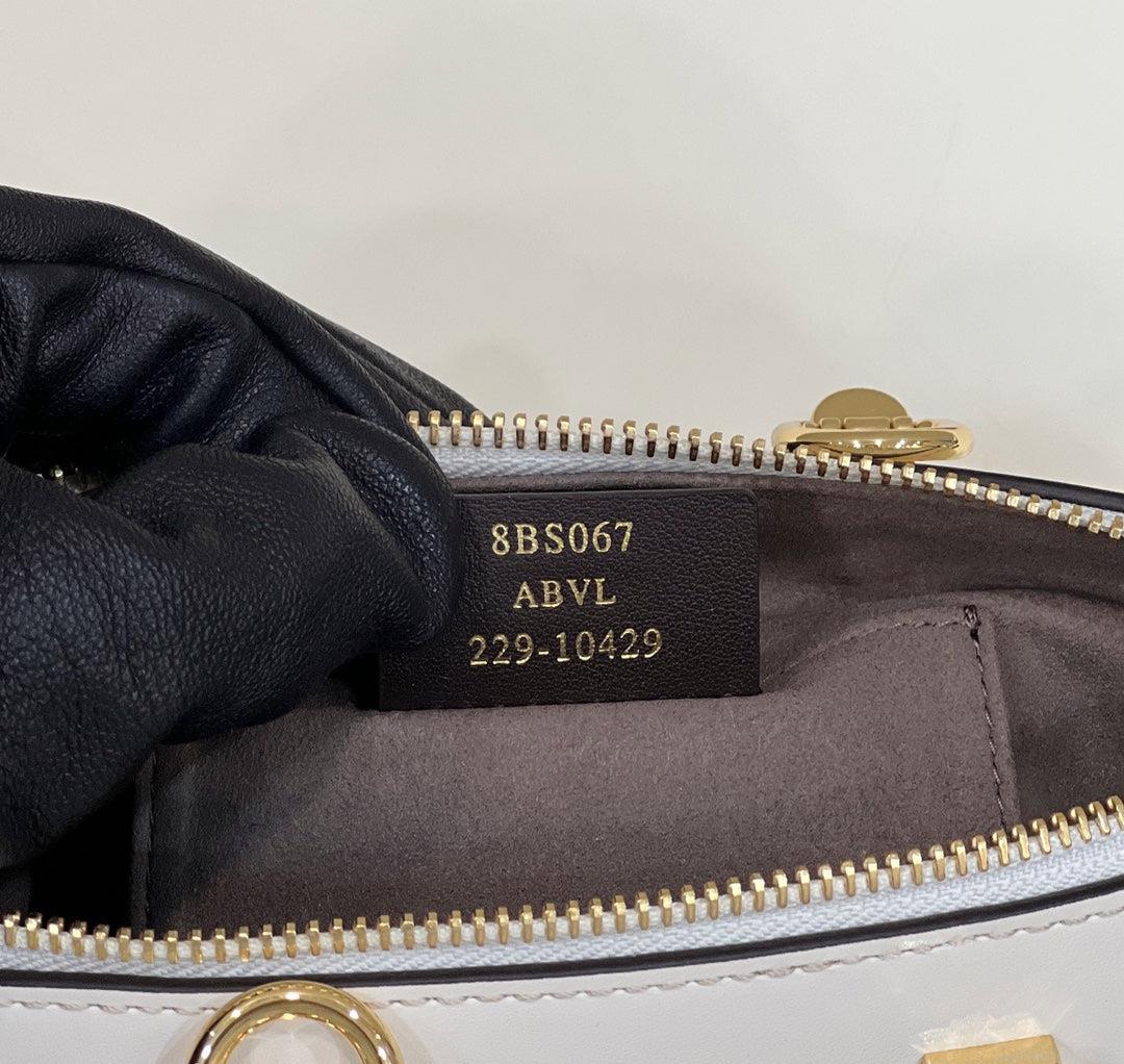 Fendi 8BS067 By The Way Mini Small Boston bag in mint White leather