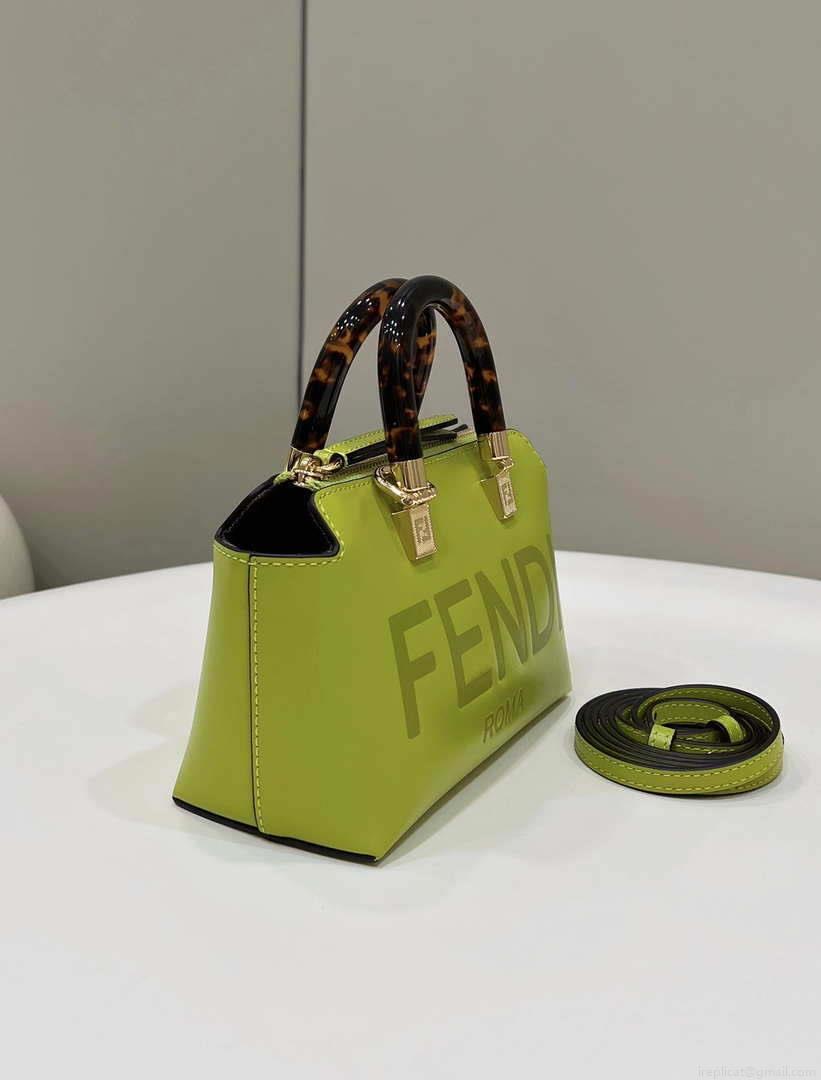 Fendi 8BS067 By The Way Mini Small Boston bag in mint Grass Green leather