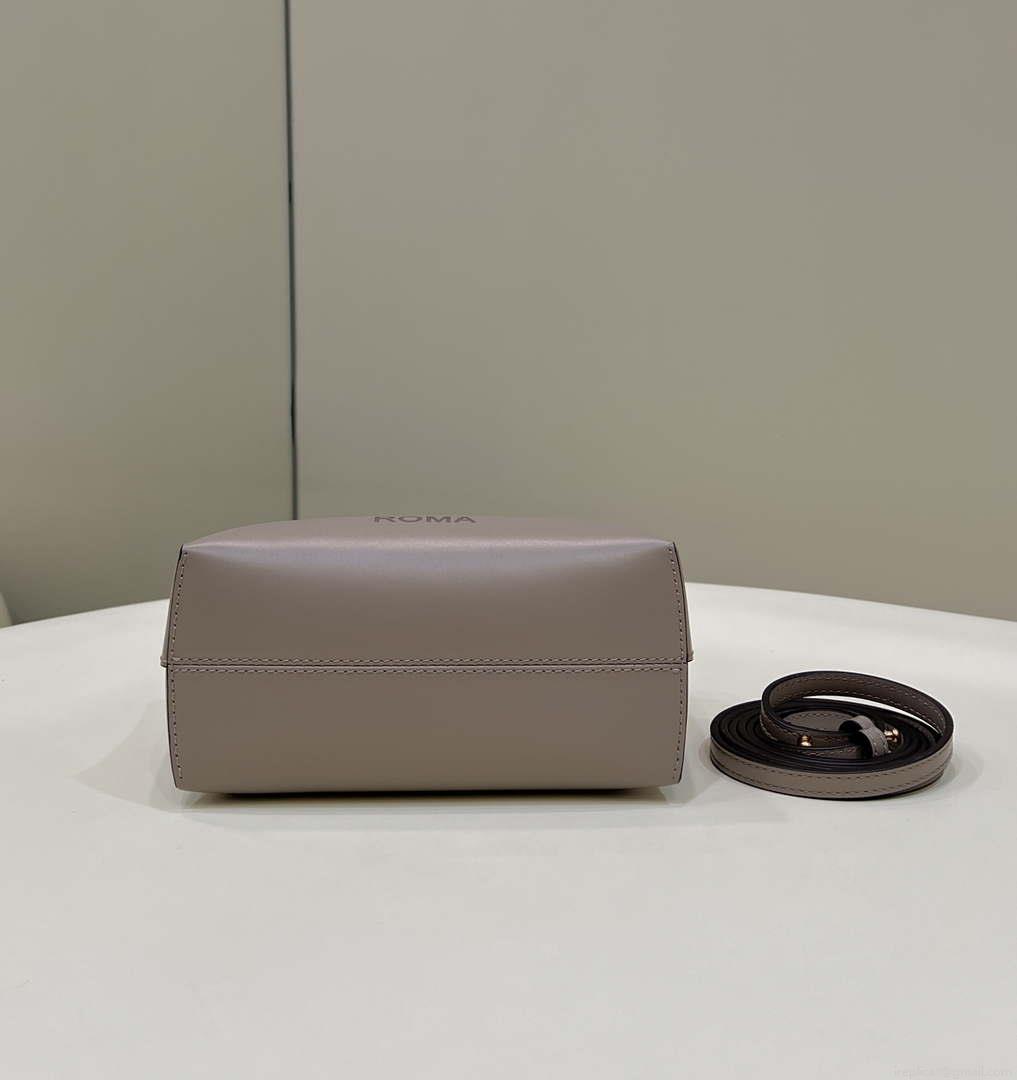 Fendi 8BS067 By The Way Mini Small Boston bag in mint Gray leather