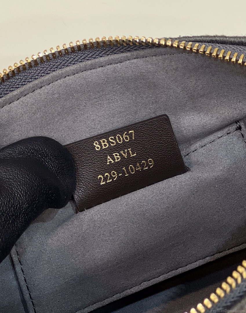 Fendi 8BS067 By The Way Mini Small Boston Jacquard FF fabric bag Dark Gray