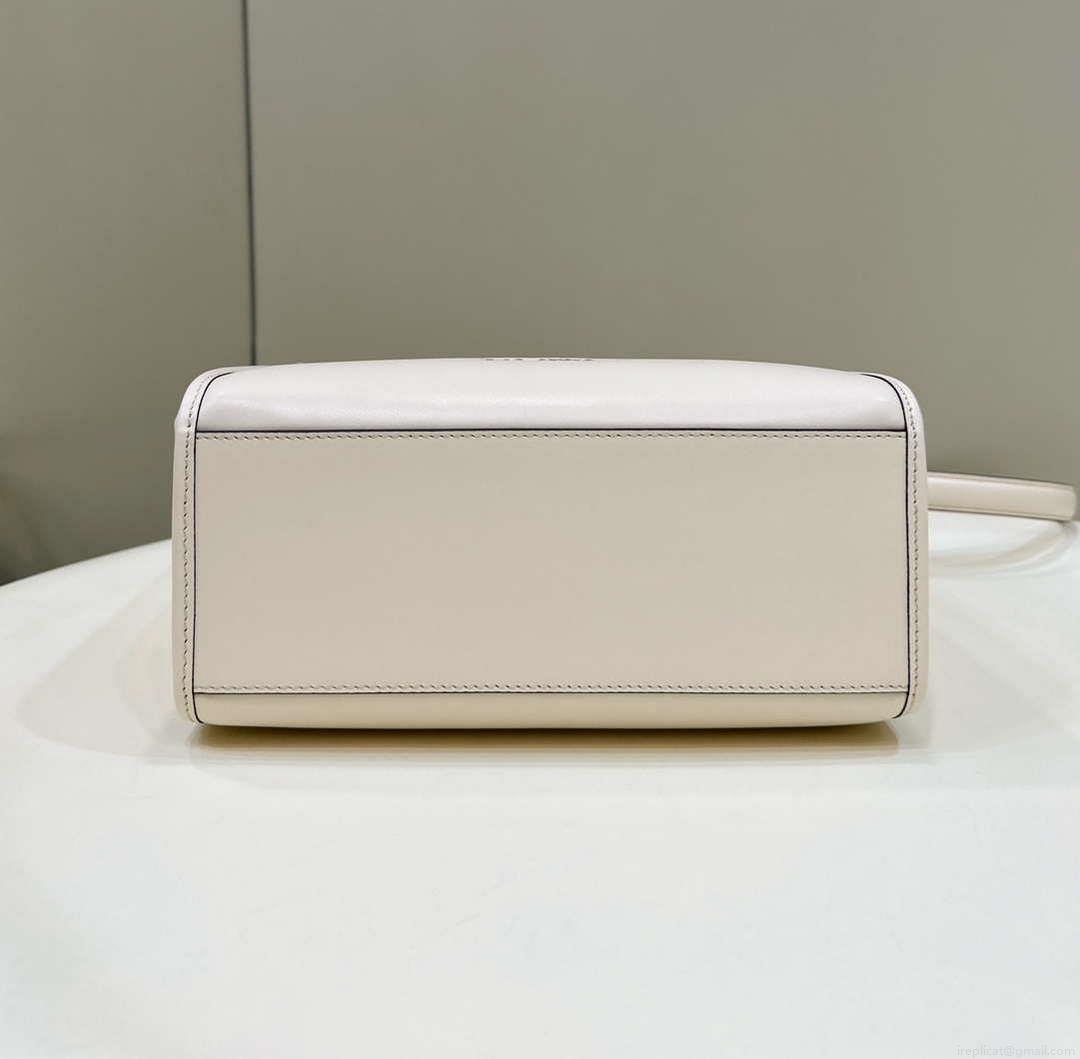 Fendi 8BH394 Fendi Sunshine Small White leather shopper