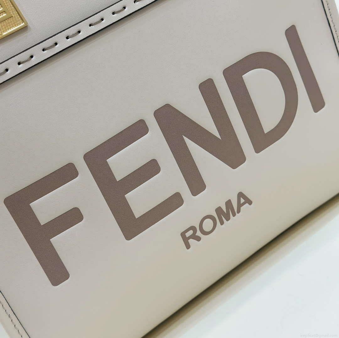 Fendi 8BH394 Fendi Sunshine Small White leather shopper