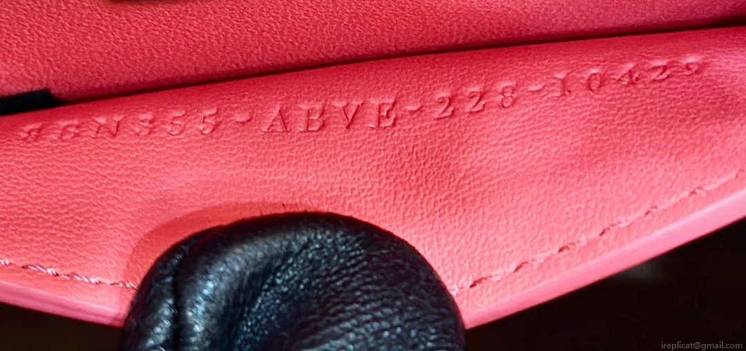 Fendi 8BN335 Peekaboo ISeeU Petite Pink interlace leather bag 80138S