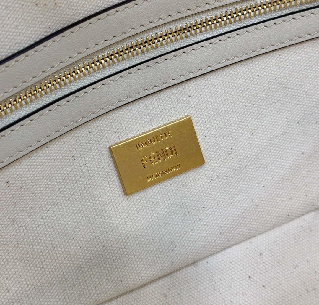Fendi 8BR600 Baguette Medium Multicolour canvas bag with FF embroidery 0159A