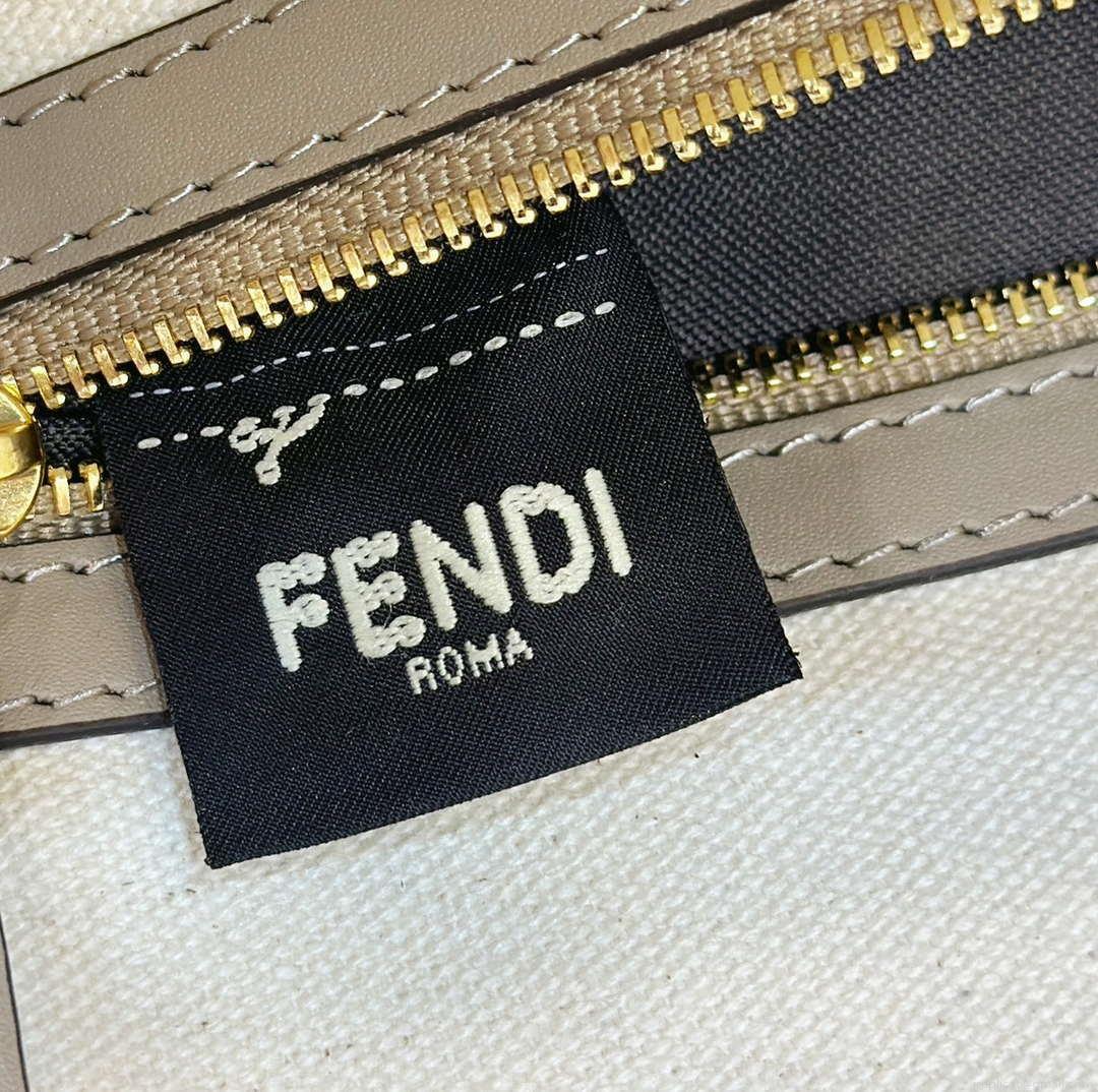 Fendi 8BR600ANH4F1LF5 Baguette Medium Multicolour canvas bag with FF embroidery 0159B