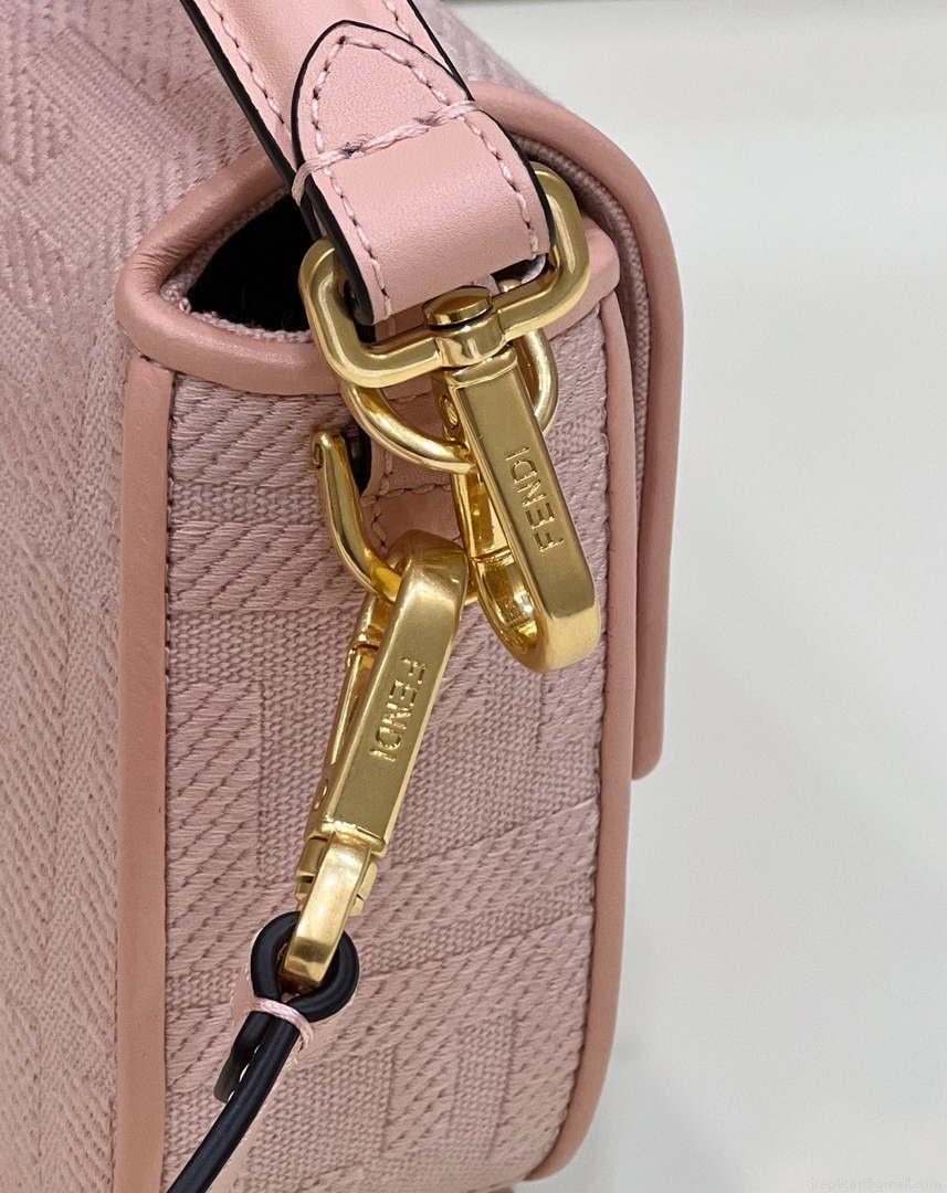 Fendi 8BR600 Baguette Medium bag with FF embroidery 8598 Pink