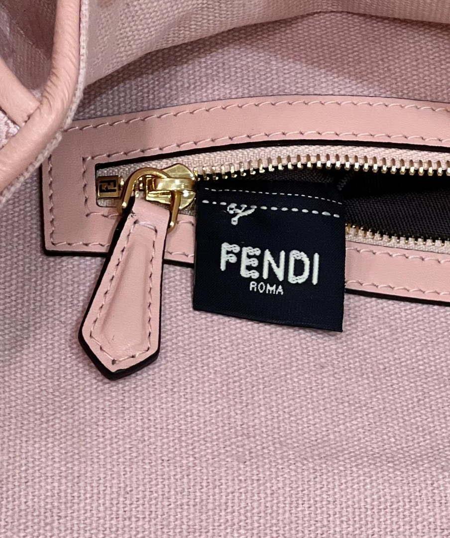 Fendi 8BR600 Baguette Medium bag with FF embroidery 8598 Pink