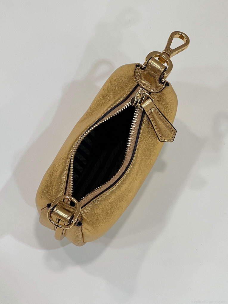 Fendi 7AS089 Nano Fendigraphy Gold leather Charm 80056S