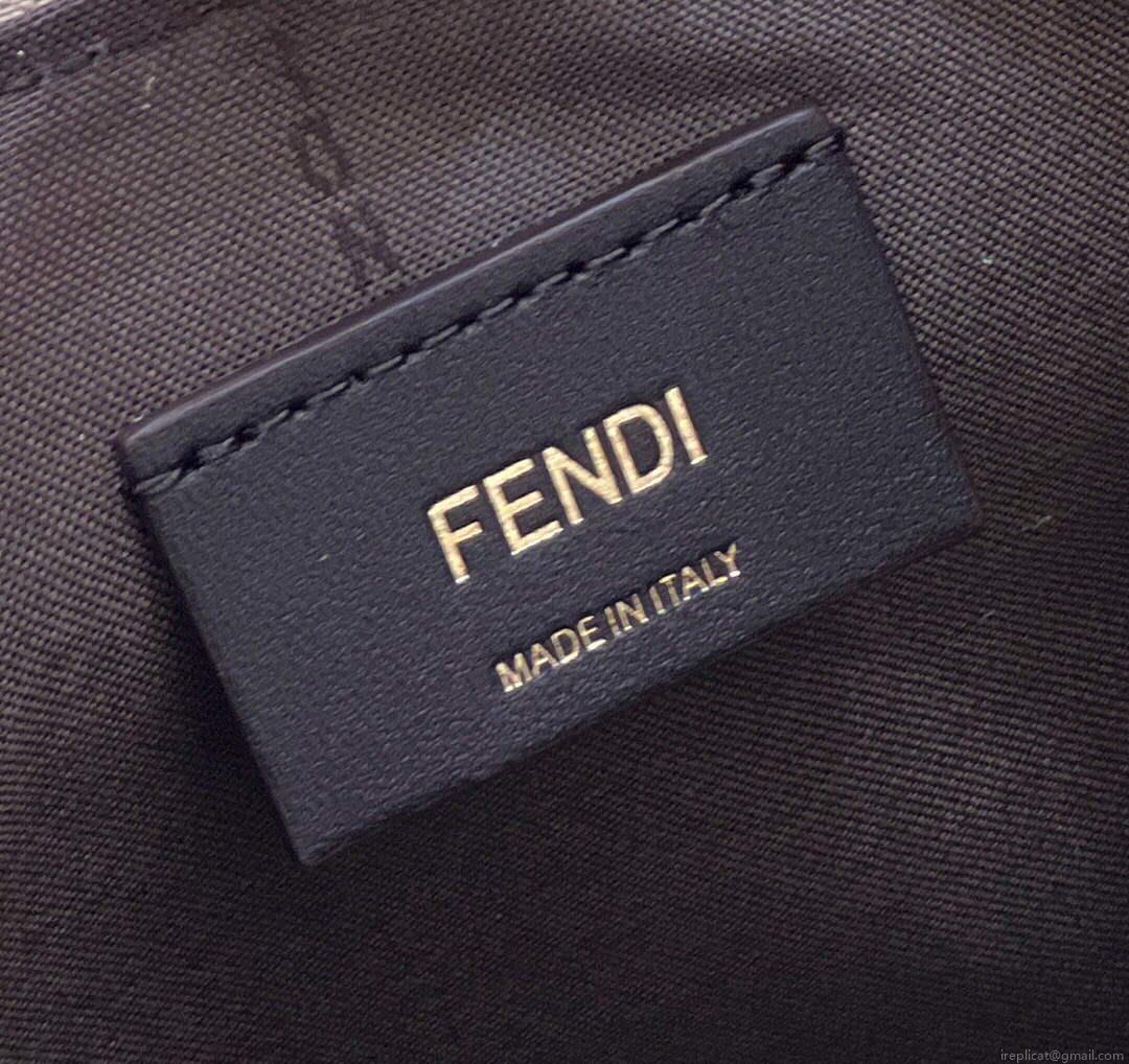 Fendi 8BR798 Fendigraphy Small 80056M Khaki Sheep Gold leather Bag