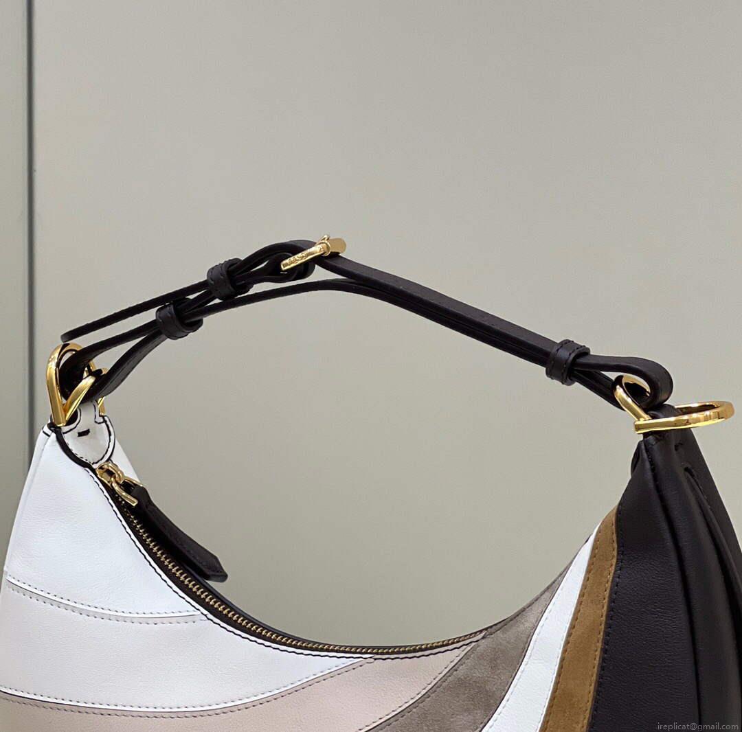 Fendi 8BR798 Fendigraphy Small 80056M wihte and Grey Multicolor leather Bag
