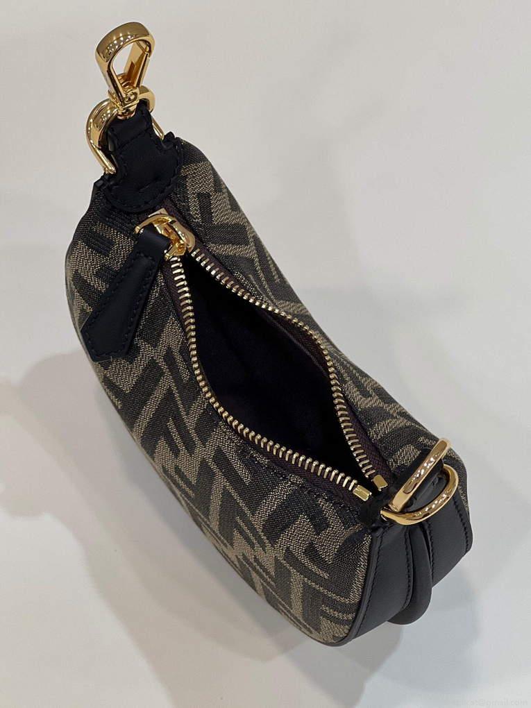 Fendi 7AS089 Nano Fendigraphy coffee Brown leather Charm 80056S