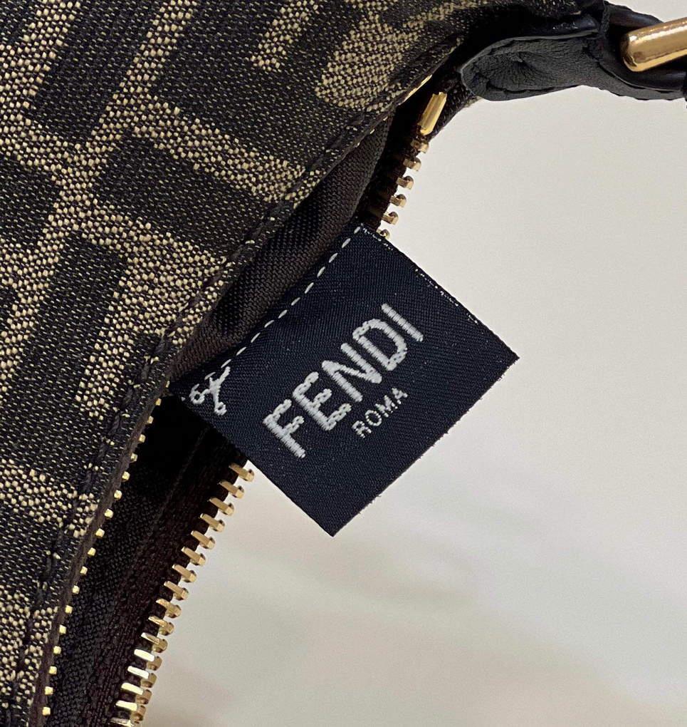Fendi 7AS089 Nano Fendigraphy coffee Brown leather Charm 80056S