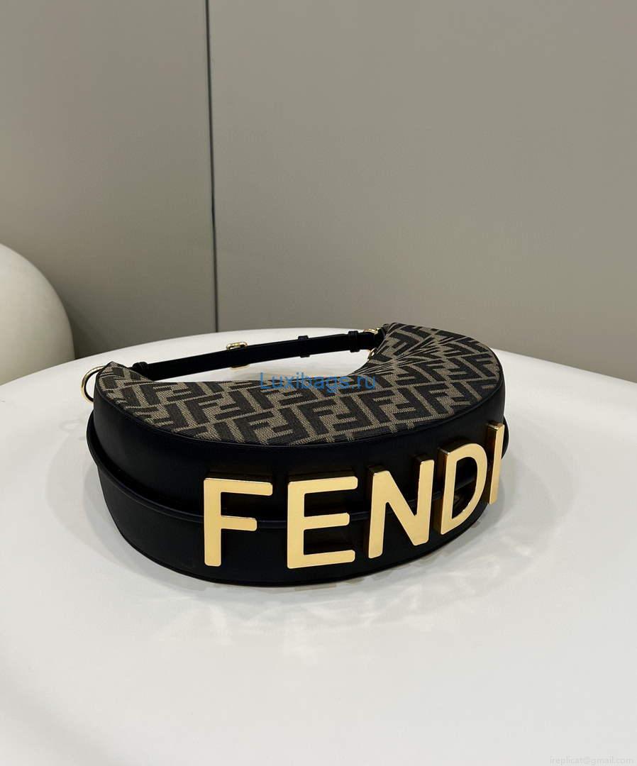 Fendi 8BR798 Fendigraphy Small 80056M coffee leather Bag