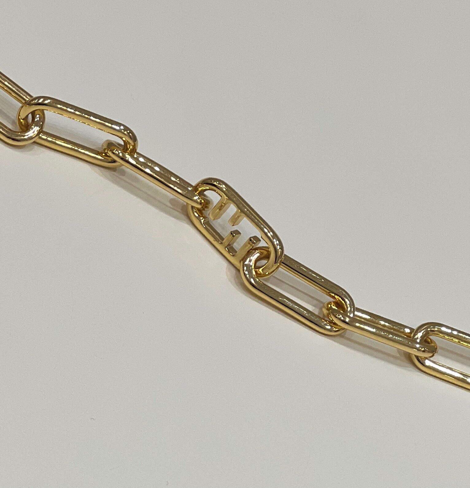 Fendi Handbag Custom metal chain Shoulder Strap F10052 Gold