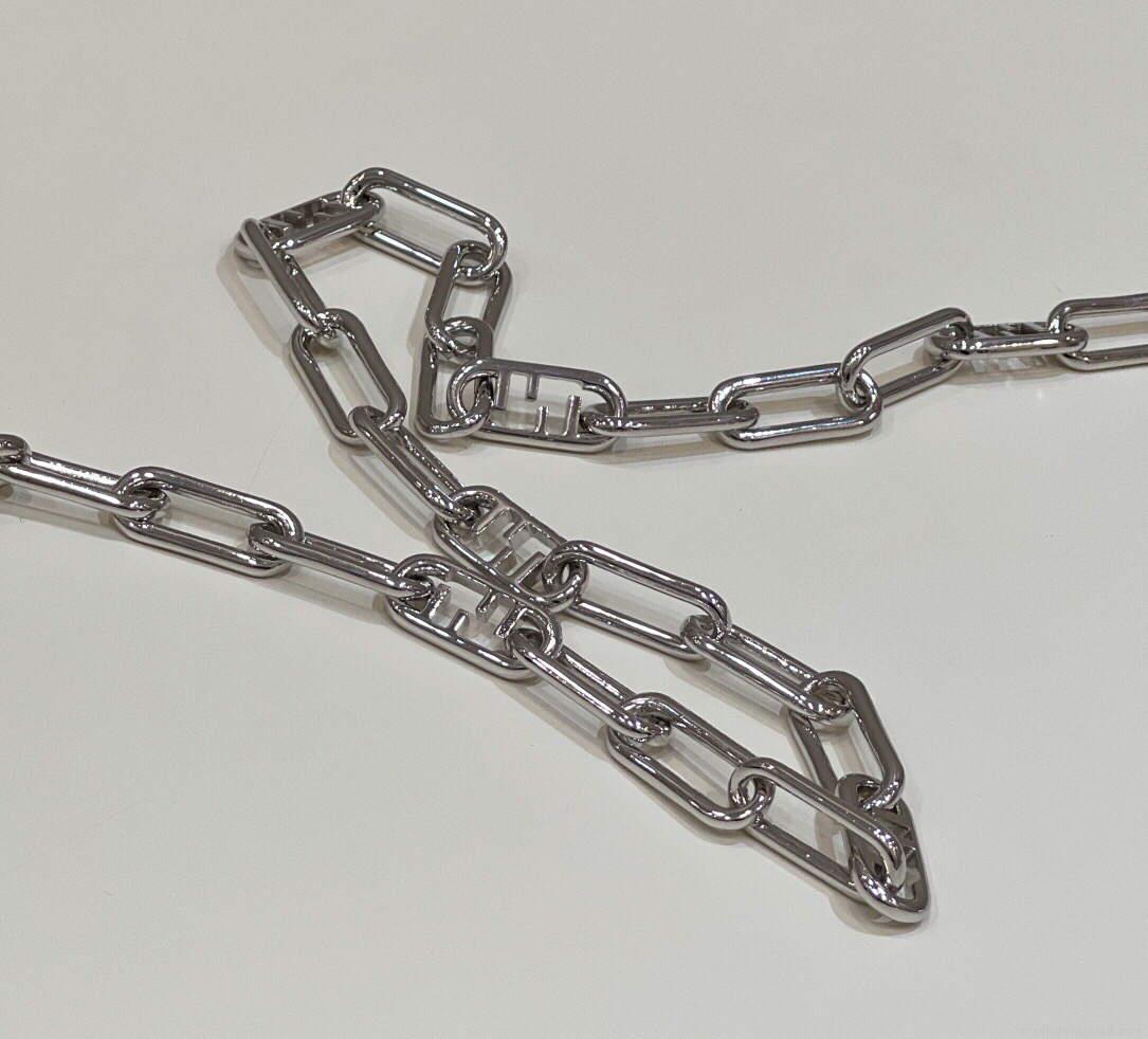 Fendi Handbag Custom metal chain Shoulder Strap F10053 Silvery