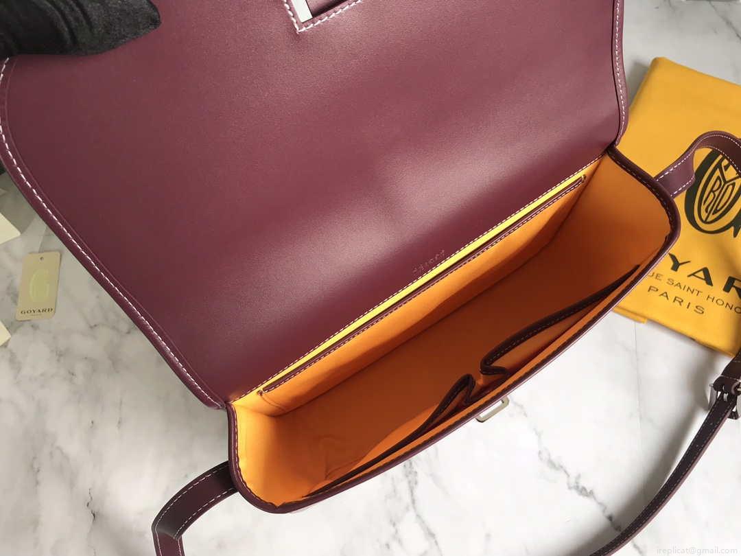 Goyard 2MMLTY01CL01P Belvedere MM Bag GY020183 Wine Red