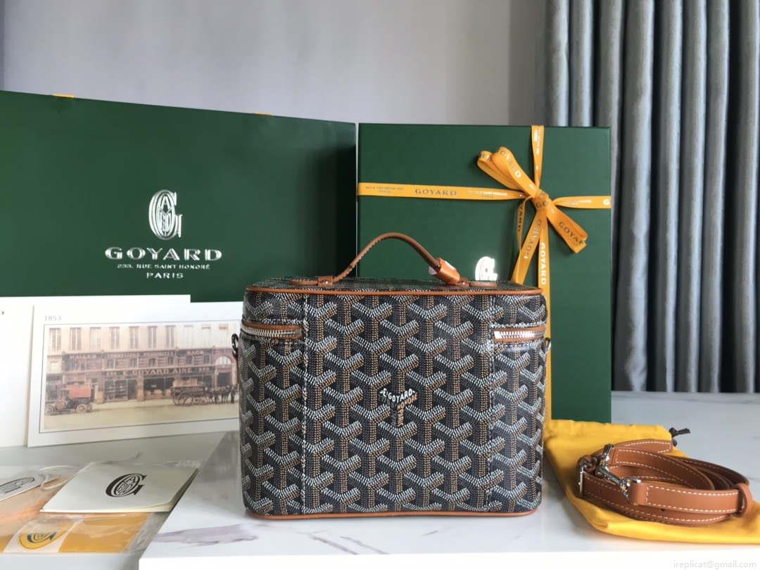 Goyard MUSEVAPMLTY01CL03P Muse Vanity Case PM Bag Brown & Black
