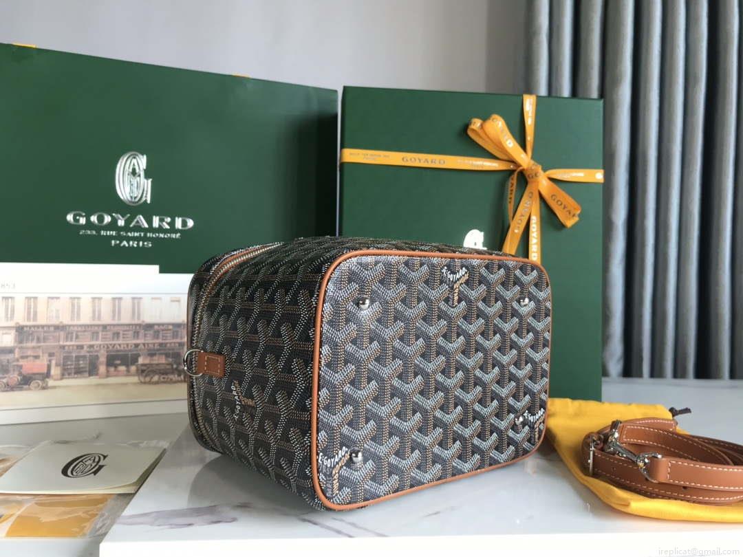 Goyard MUSEVAPMLTY01CL03P Muse Vanity Case PM Bag Brown & Black