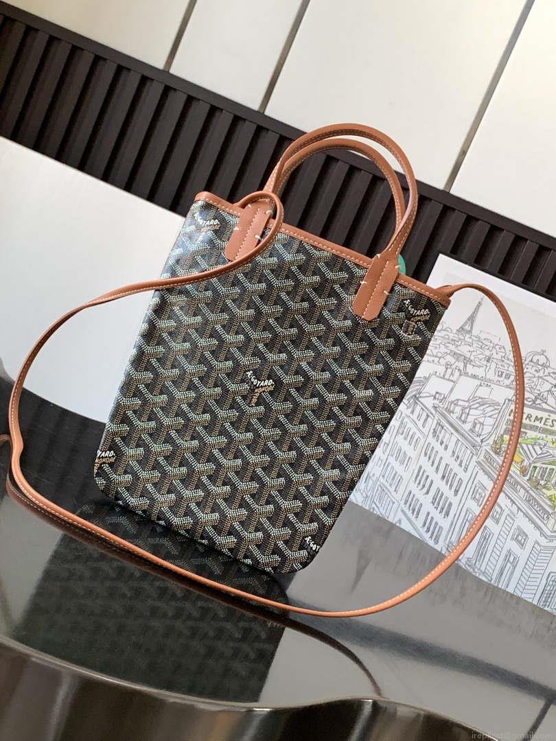 Goyard POICLAPMLTY11CL61P Poitiers Claire Voie Bag Black &Brown