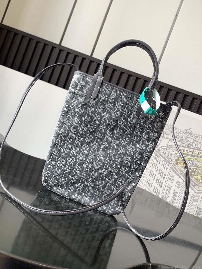 Goyard POICLAPMLTY11CL61P Poitiers Claire Voie Bag Gray &Black
