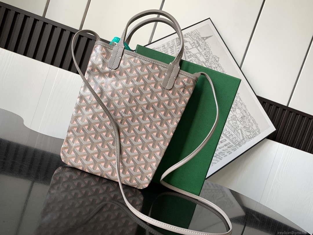Goyard POICLAPMLTY11CL61P Poitiers Claire Voie Bag Pink & Gray