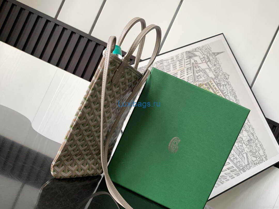 Goyard POICLAPMLTY11CL61P Poitiers Claire Voie Bag Green &Gray