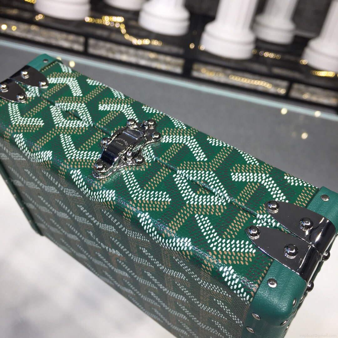 Goyard MINA08PMLTY01CL01P Minaudière Trunk Bag Green