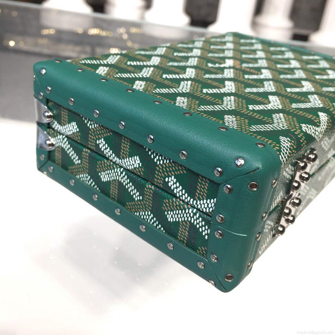 Goyard MINA08PMLTY01CL01P Minaudière Trunk Bag Green