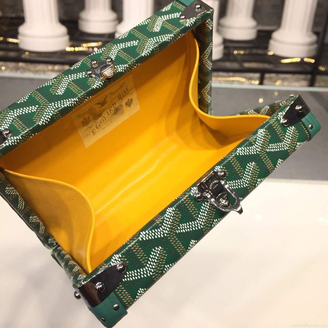 Goyard MINA08PMLTY01CL01P Minaudière Trunk Bag Green