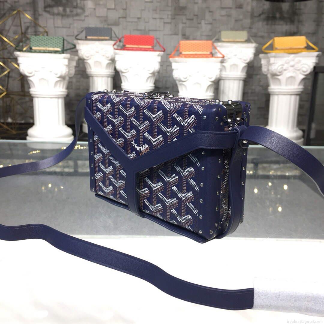 Goyard MINA08PMLTY01CL01P Minaudière Trunk Bag Navy Blue