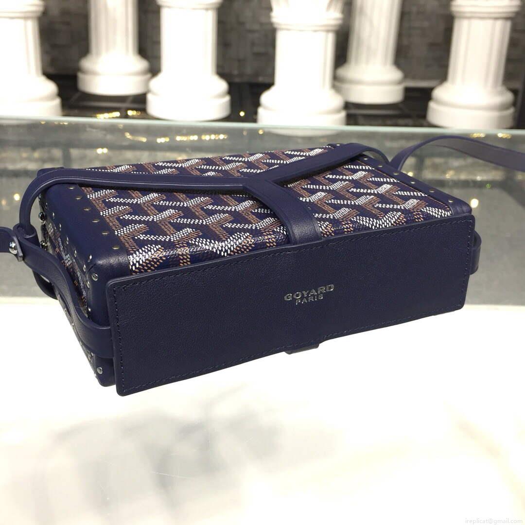 Goyard MINA08PMLTY01CL01P Minaudière Trunk Bag Navy Blue