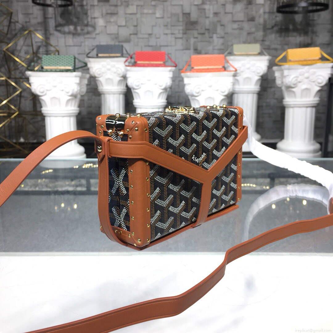 Goyard MINA08PMLTY01CL01P Minaudière Trunk Bag Brown