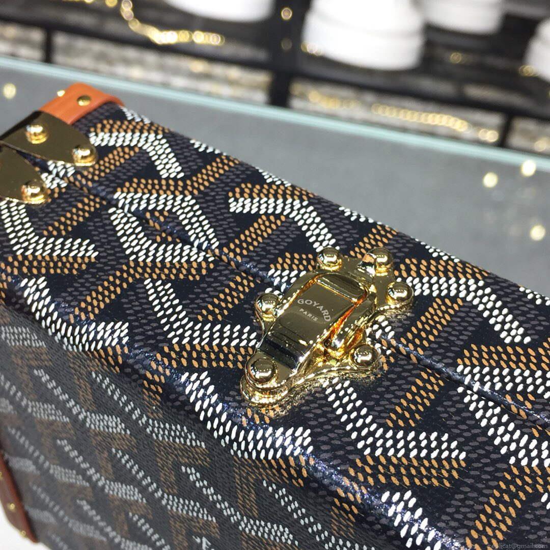 Goyard MINA08PMLTY01CL01P Minaudière Trunk Bag Brown