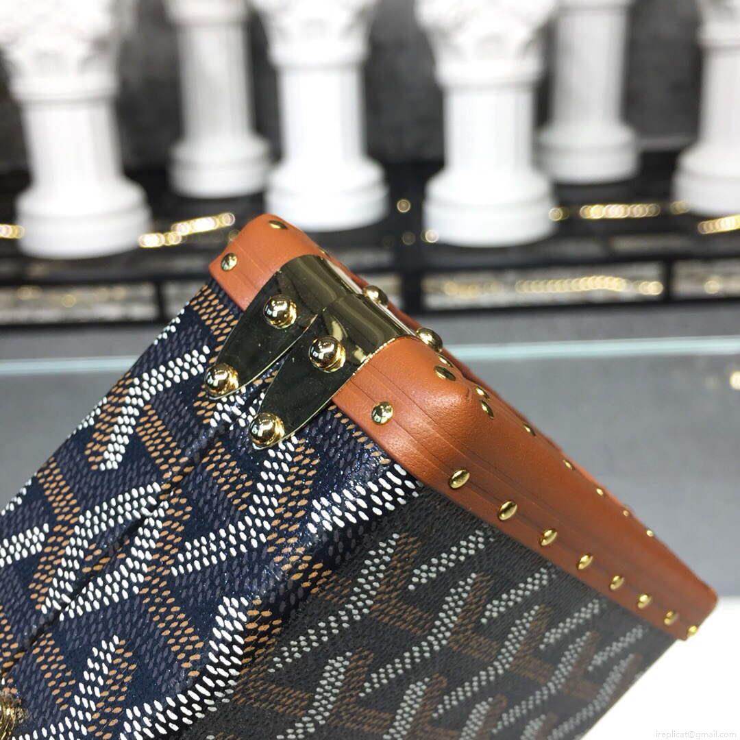 Goyard MINA08PMLTY01CL01P Minaudière Trunk Bag Brown