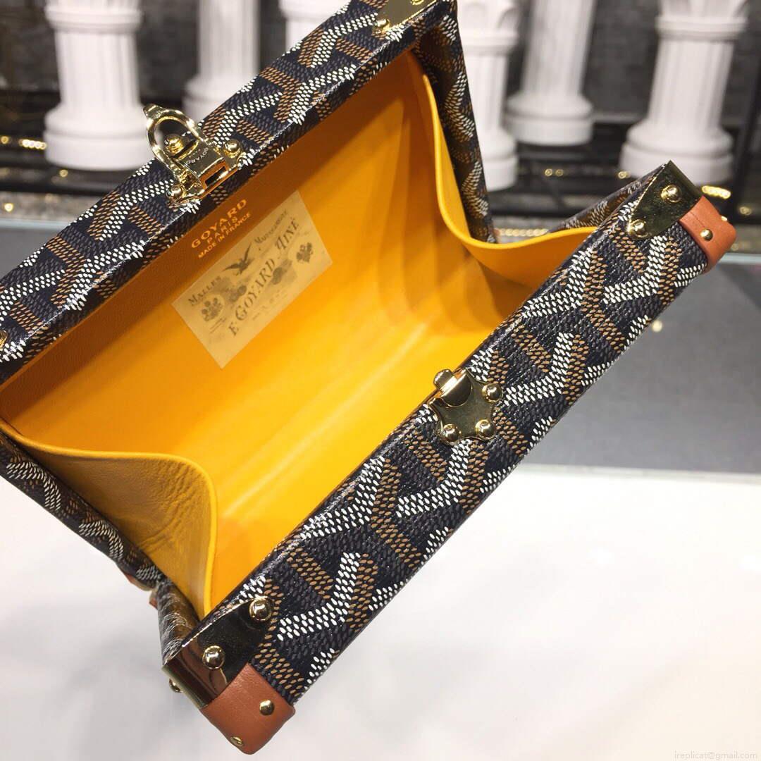 Goyard MINA08PMLTY01CL01P Minaudière Trunk Bag Brown