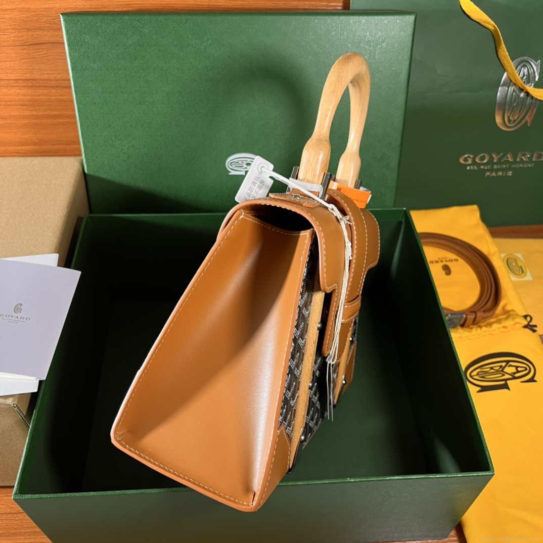 Goyard Sac Saigon Pm Bag BPMLTY07CL07P Black with Brown