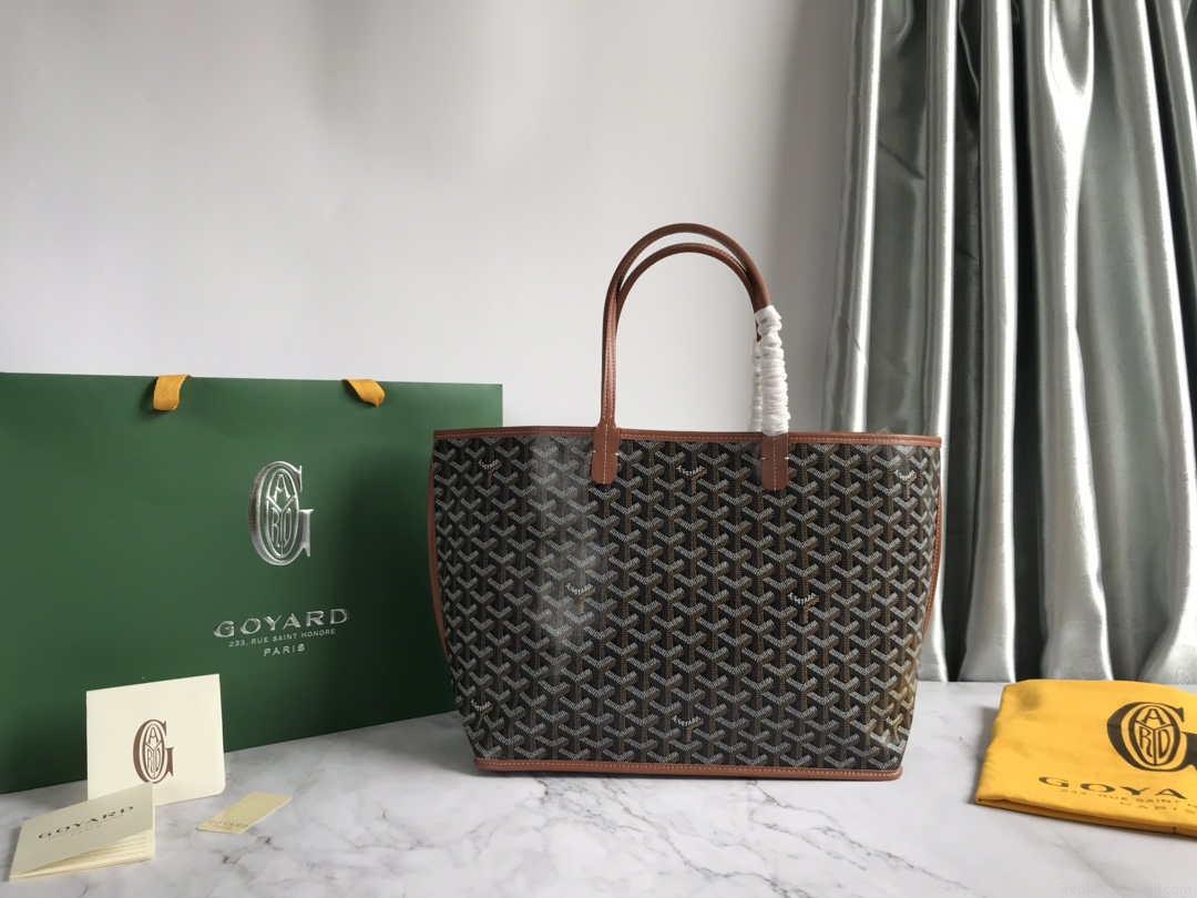 Goyard GMLTY01CL03P Saint Louis GM Bag Black with Brown