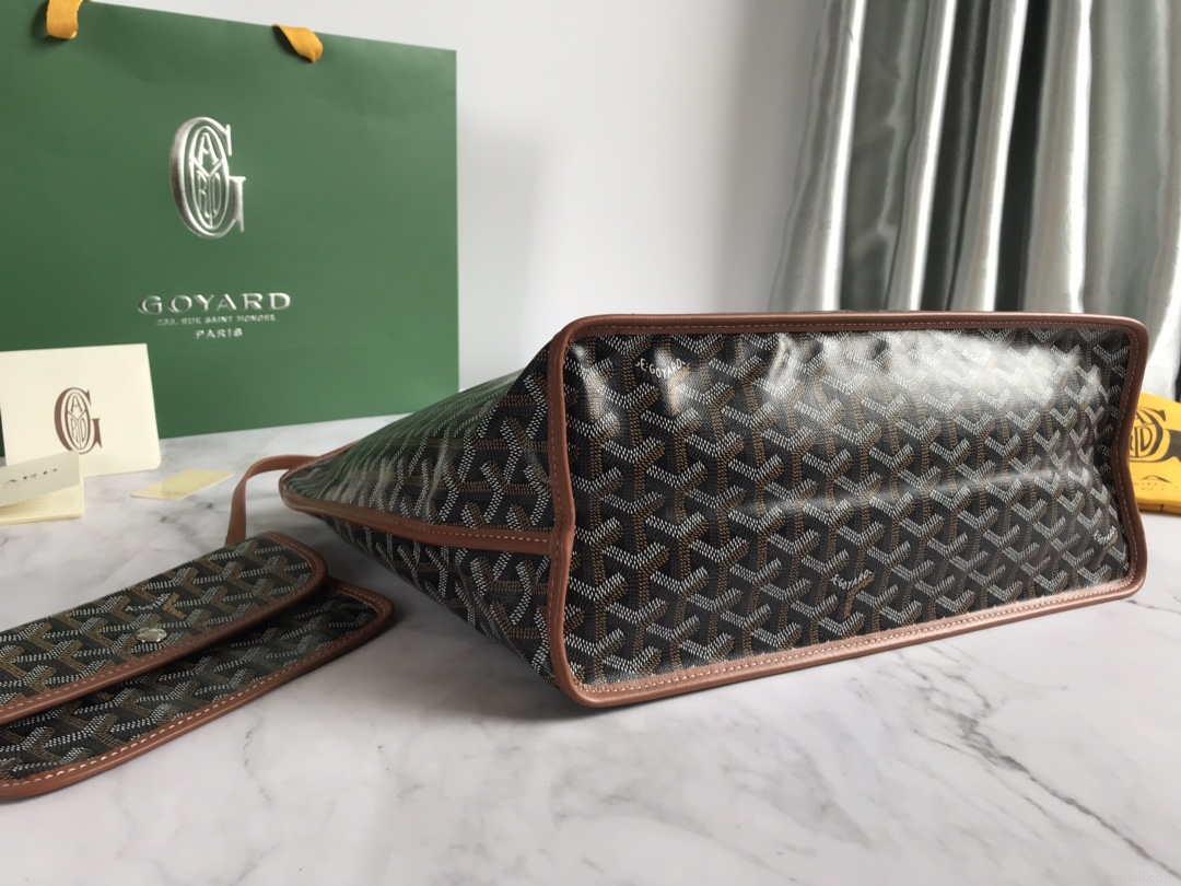 Goyard GMLTY01CL03P Saint Louis GM Bag Black with Brown