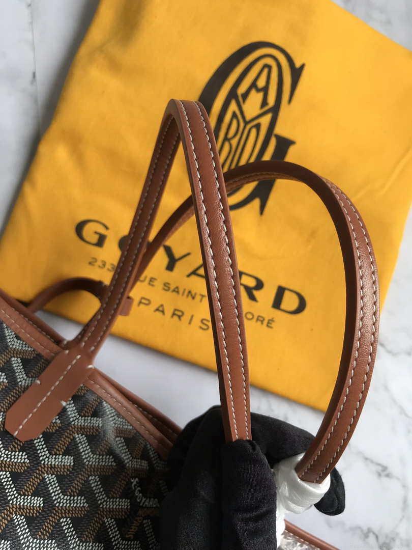 Goyard GMLTY01CL03P Saint Louis GM Bag Black with Brown