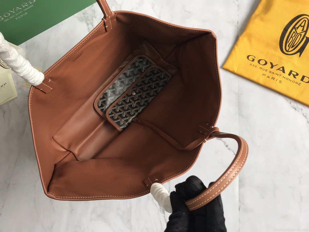 Goyard GMLTY01CL03P Saint Louis GM Bag Black with Brown