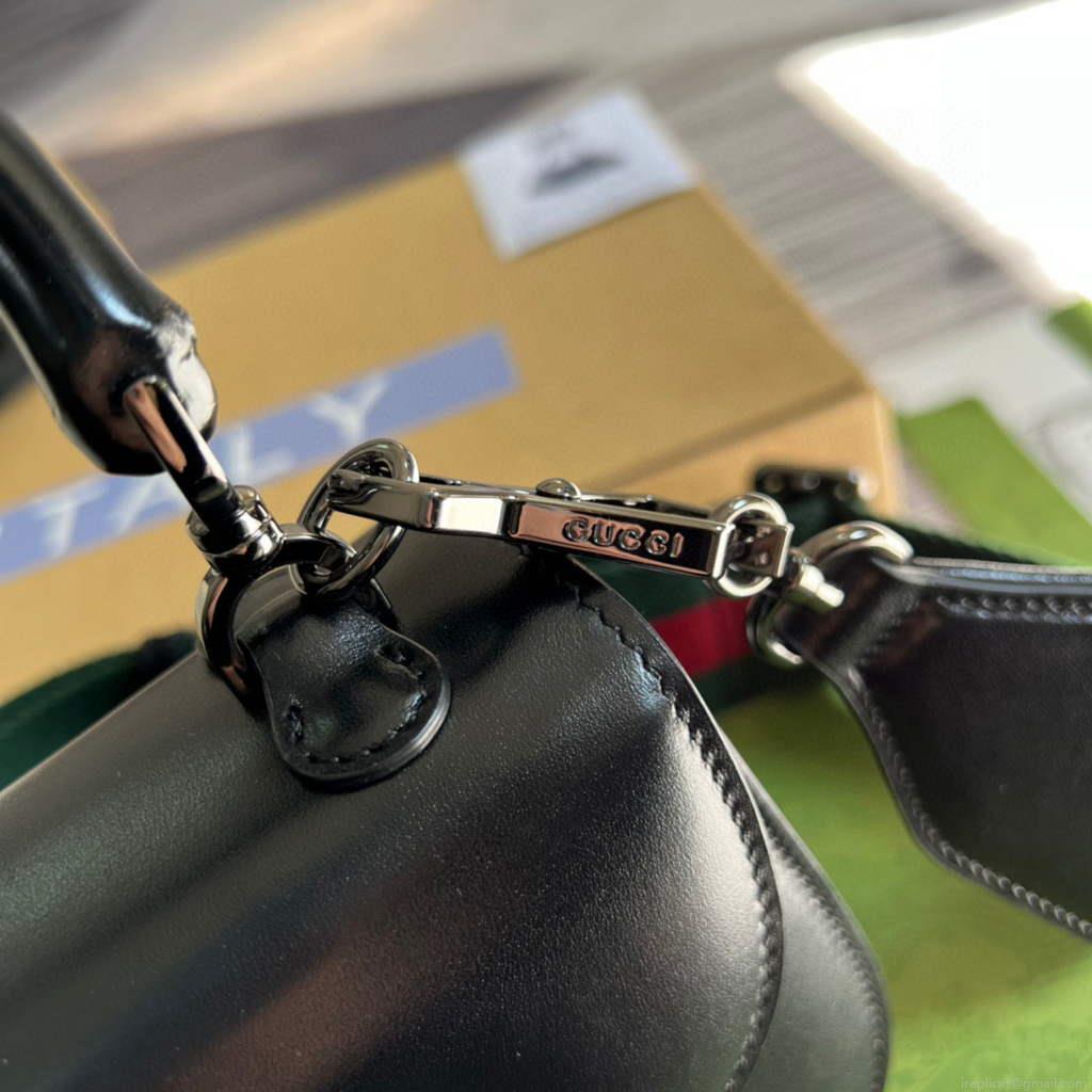 Gucci Bamboo1947 Mini top handle bag 686864 Black
