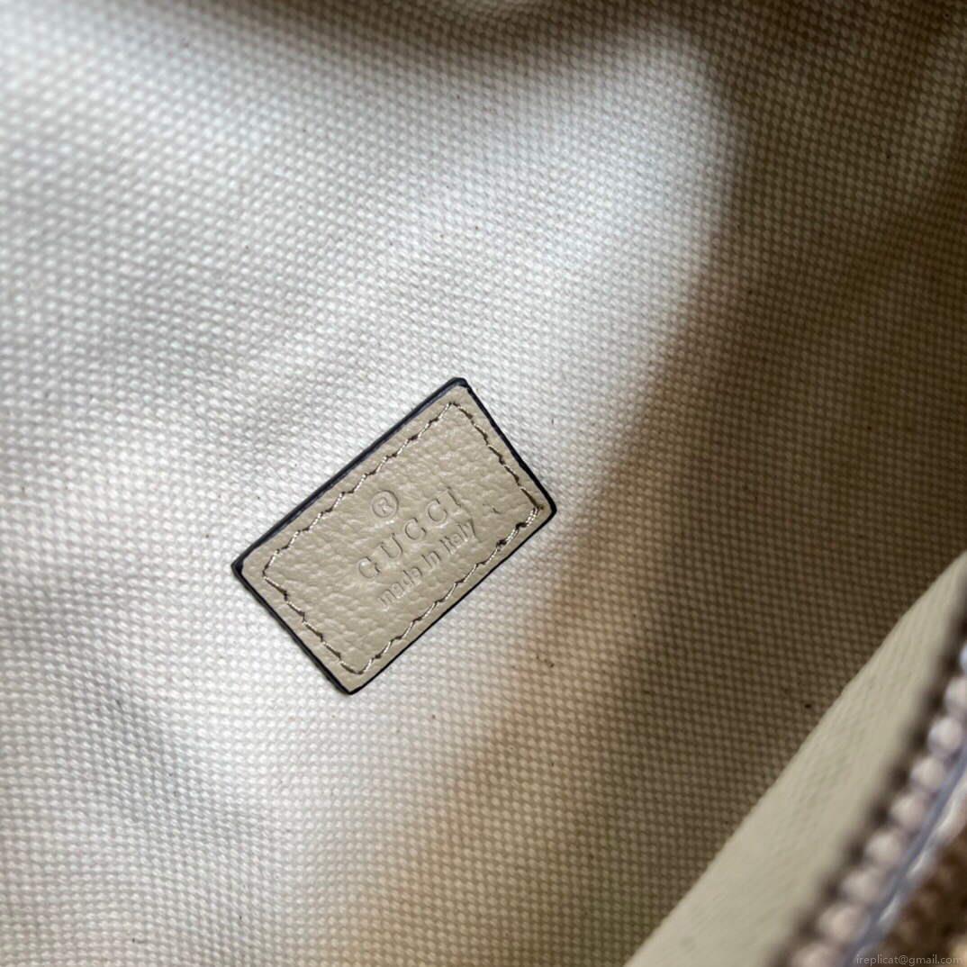 Gucci 682933 Belt bag with Interlocking G Beige and white