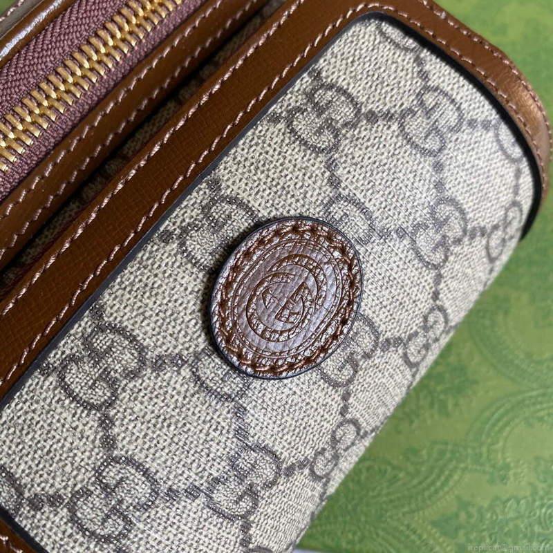 Gucci 682933 Belt bag with Interlocking G Beige and ebony