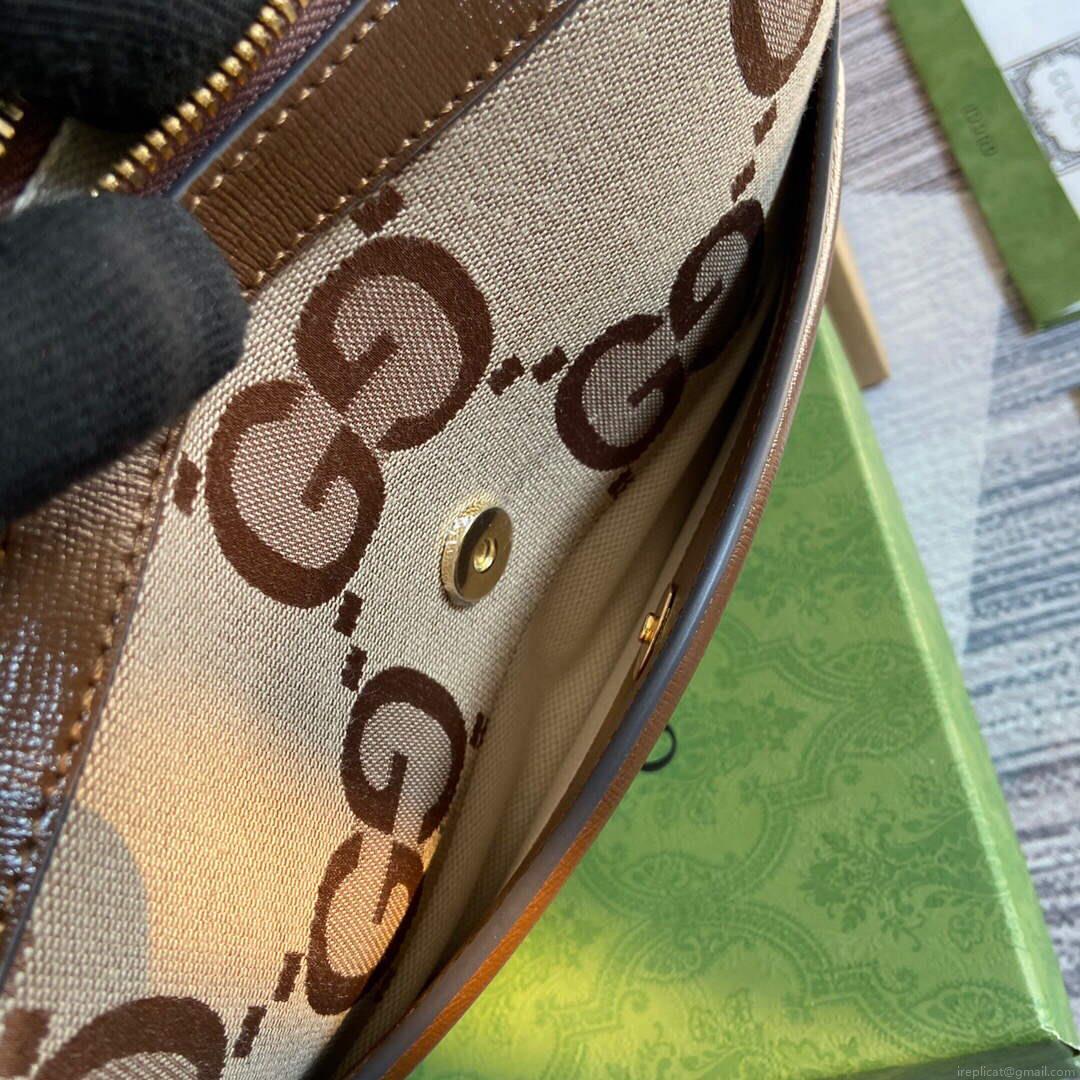 Gucci 675891 Messenger bag with jumbo GG Brown