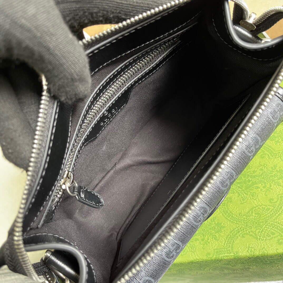 Gucci 674164 Messenger Bag With Interlocking G Black