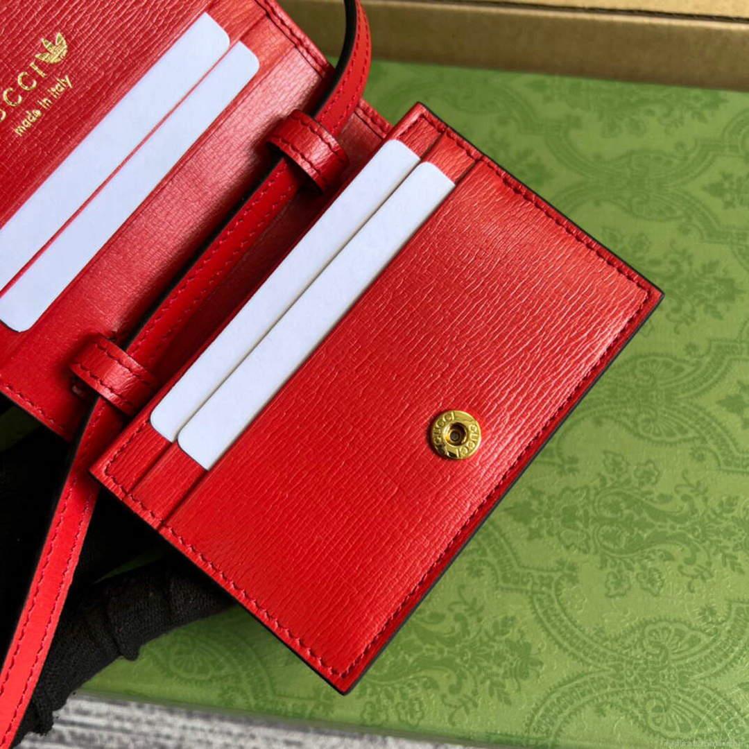 Gucci 702248 Adidas x Gucci card case with Horsebit