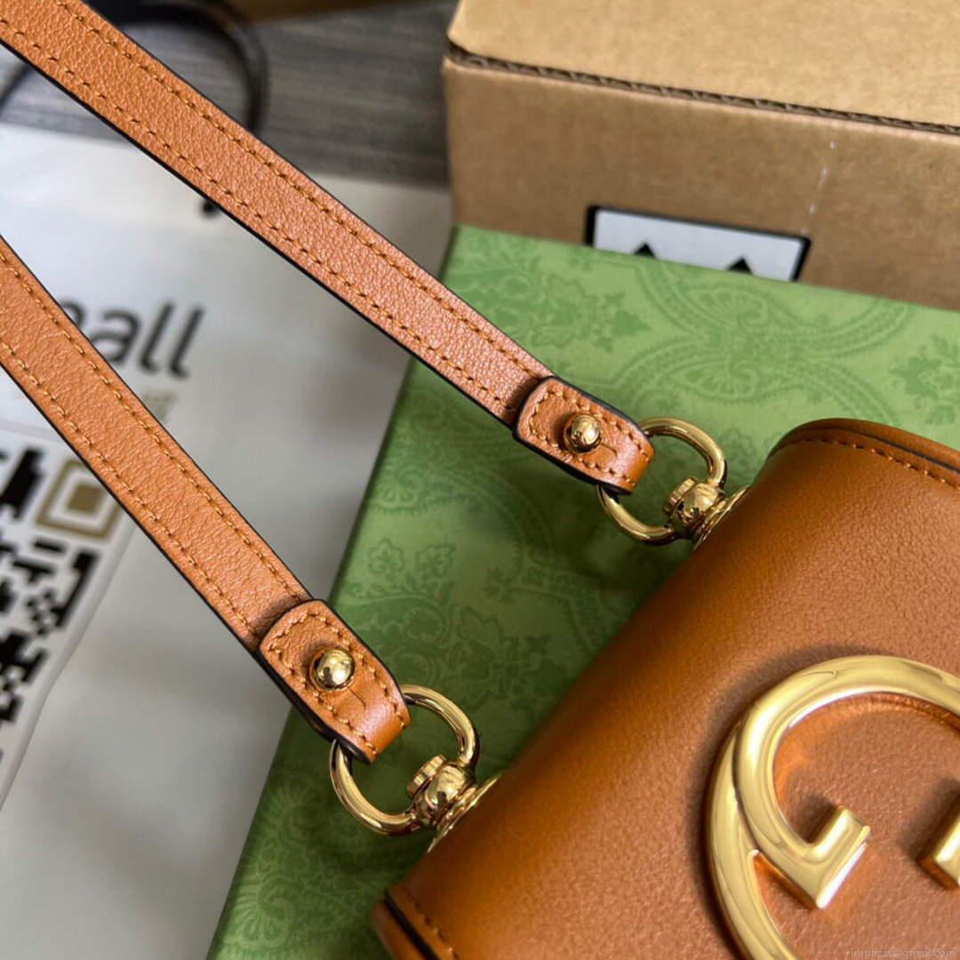 Gucci 698635 Gucci Blondie Mini card case wallet Brown