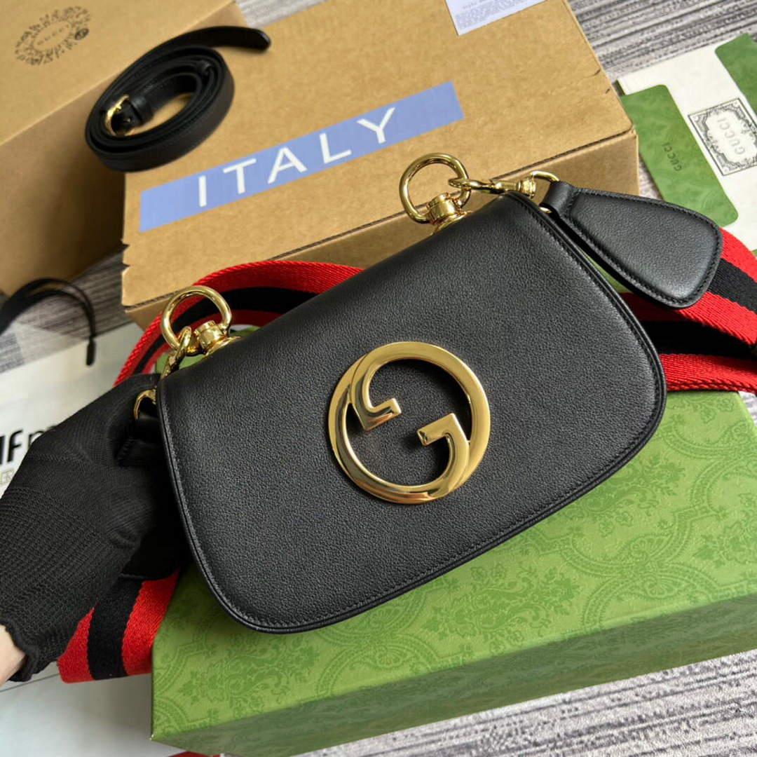 Gucci 698643 Gucci Blondie mini leather bag Black