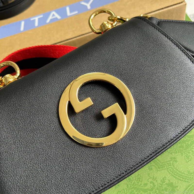 Gucci 698643 Gucci Blondie mini leather bag Black